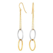 8kt. guldørehænger bicolor åbne led - Urma.dk