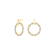 8kt. guldørehænger cirkel m/cz - Urma.dk