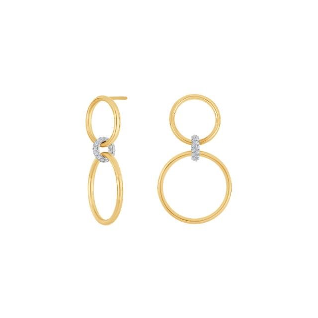 8kt. Guldørehænger, cirkler m. cz - Urma.dk