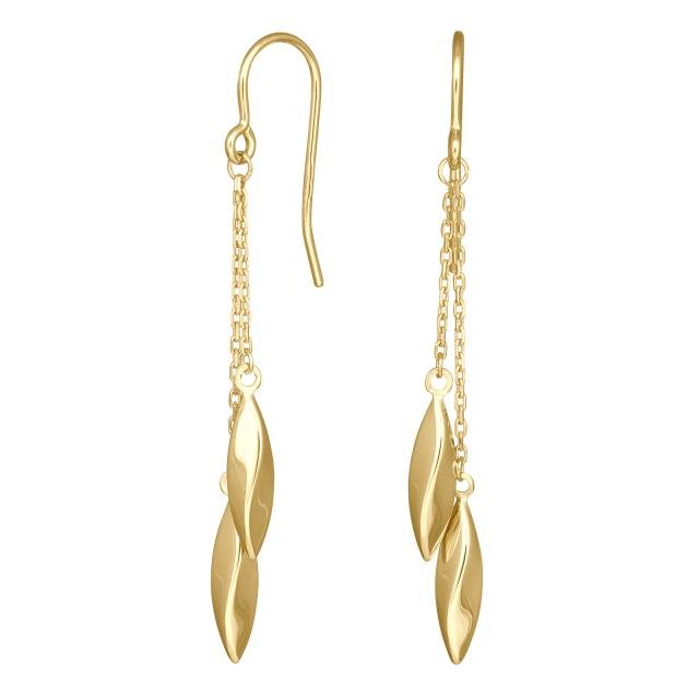 8kt. guldørehænger kæder m/øjne - Urma.dk