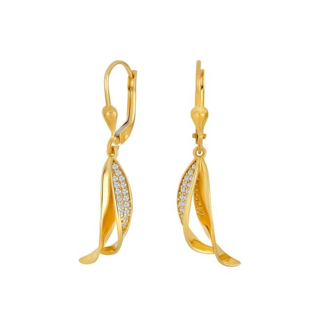 8kt. guldørehænger m/cz - Urma.dk