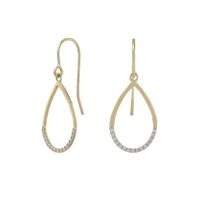 8kt. guldørehænger m/cz - Urma.dk