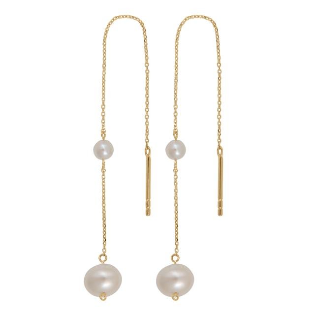 8kt. guldørehænger m/ferskvandsperle - Urma.dk