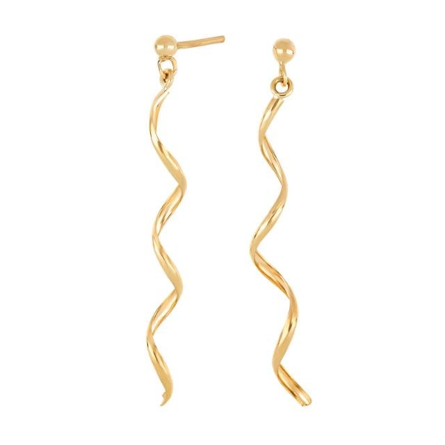 8kt. guldørehænger spiral - Urma.dk