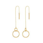 8kt. guldørekæde m/2 cirkler - Urma.dk