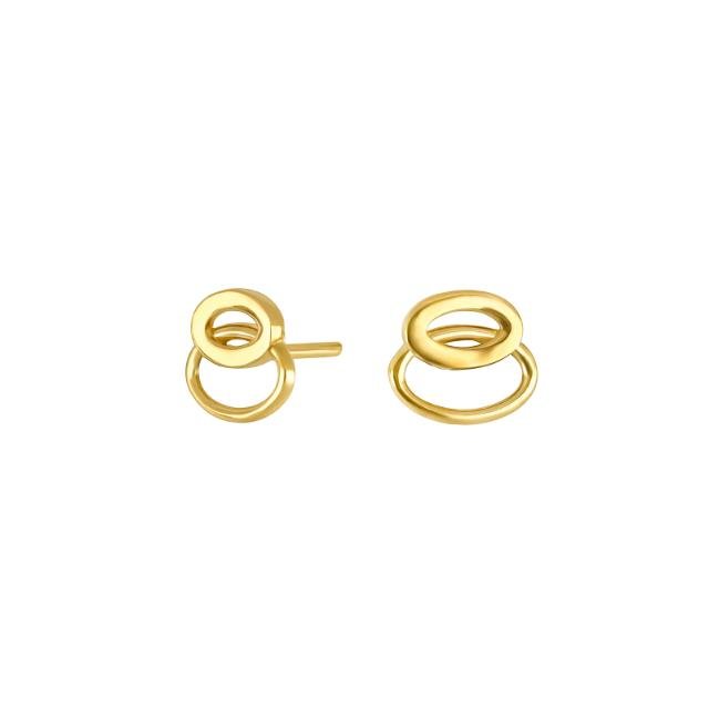 8kt. guldørestikker 2 ovaler - Urma.dk