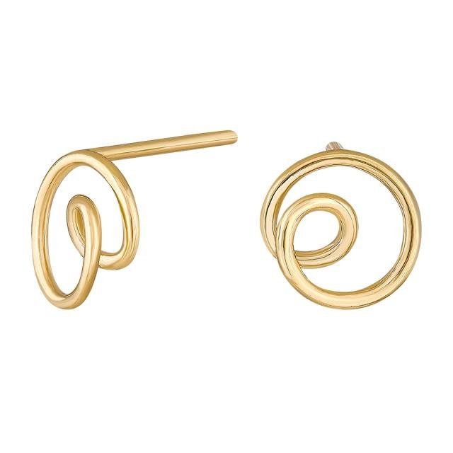 8kt. guldørestikker cirkel - Urma.dk