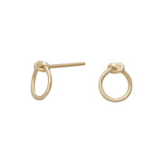 8kt. guldørestikker cirkel m/knude - Urma.dk