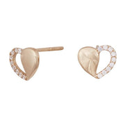 8kt. guldørestikker hjerte m/cz - Urma.dk