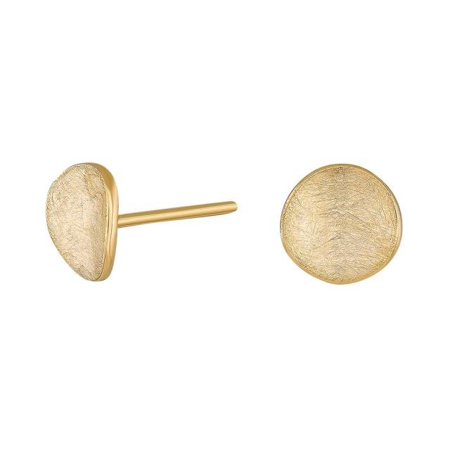 8kt. guldørestikker mat buet plade 8mm - Urma.dk