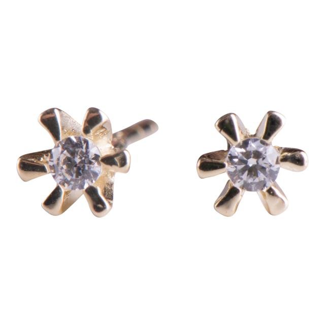 8kt. guldørestikker m/cz 3mm - Urma.dk