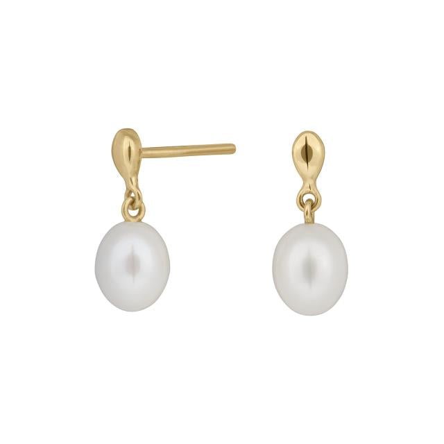 8kt. guldørestikker m/ferskvandsperle - Urma.dk