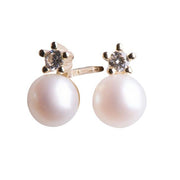 8kt. guldørestikker m/ferskvandsperle og cz - Urma.dk