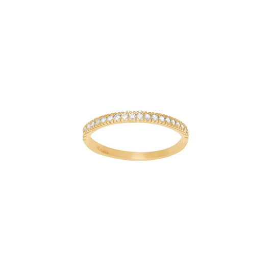 8kt. guldring alliance m/cz - Urma.dk