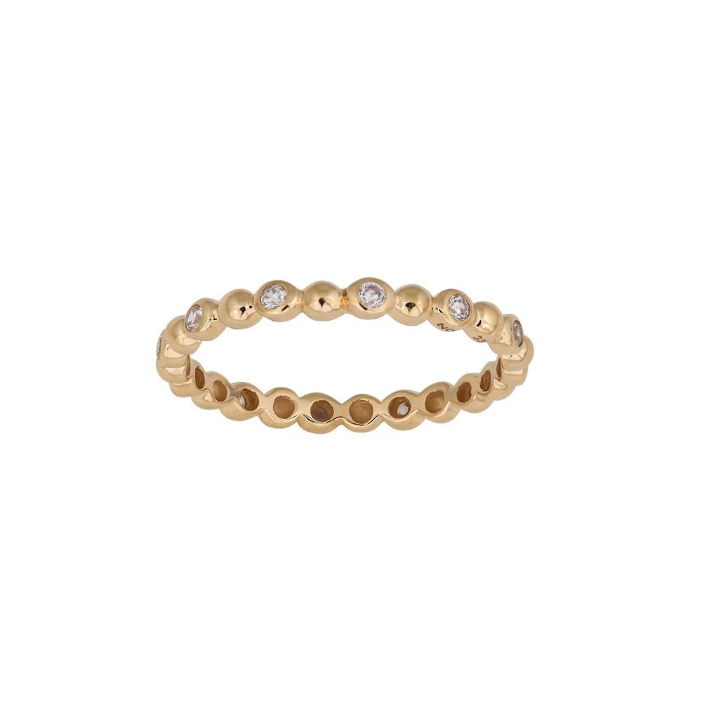 8kt. guldring kugler m/cz - Urma.dk