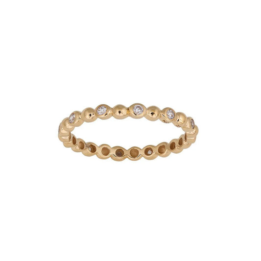 8kt. guldring kugler m/cz - Urma.dk
