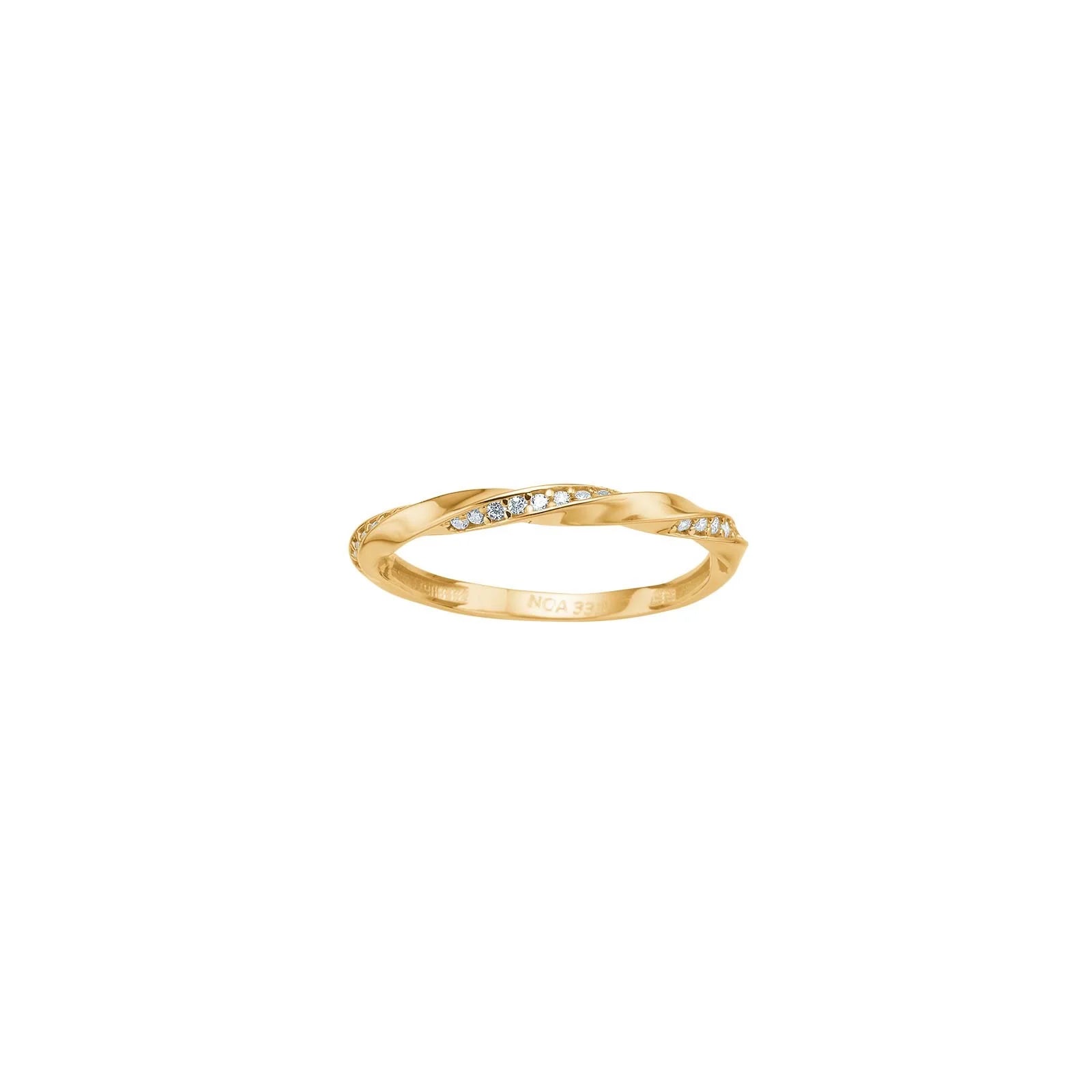 8kt. guldring m. cz - Urma.dk