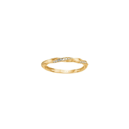 8kt. guldring m. cz - Urma.dk