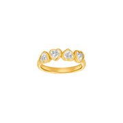 8kt. guldring m/ hjerte cz - Urma.dk