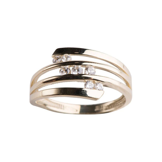 8kt. guldring m/cz - Urma.dk