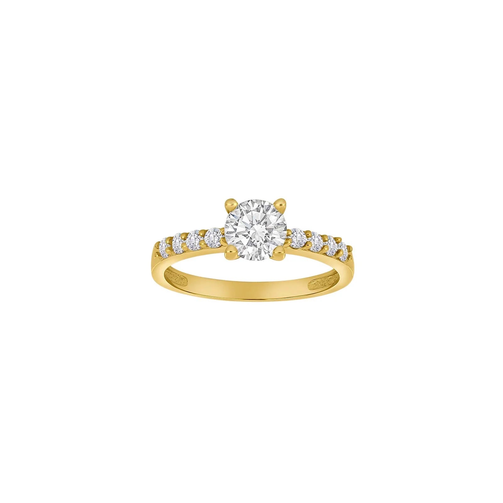 8kt. guldring m/cz - Urma.dk