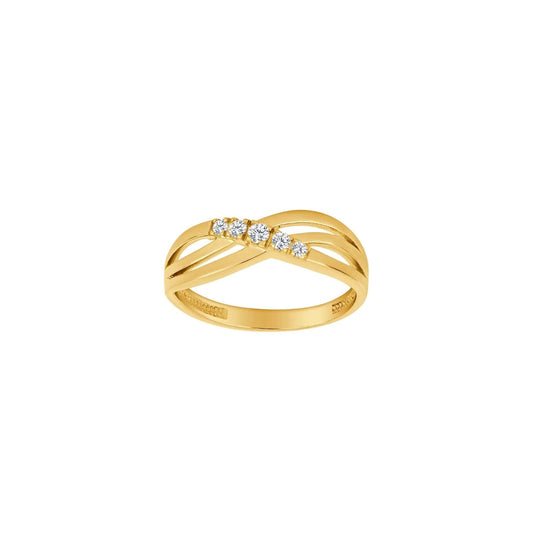 8kt. guldring m/cz - Urma.dk