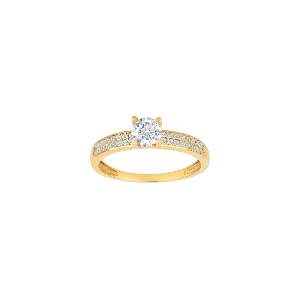8kt. guldring m/cz - Urma.dk