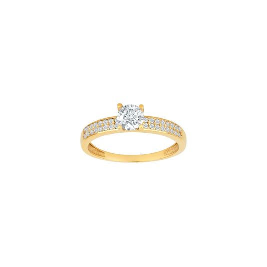 8kt. guldring m/cz - Urma.dk