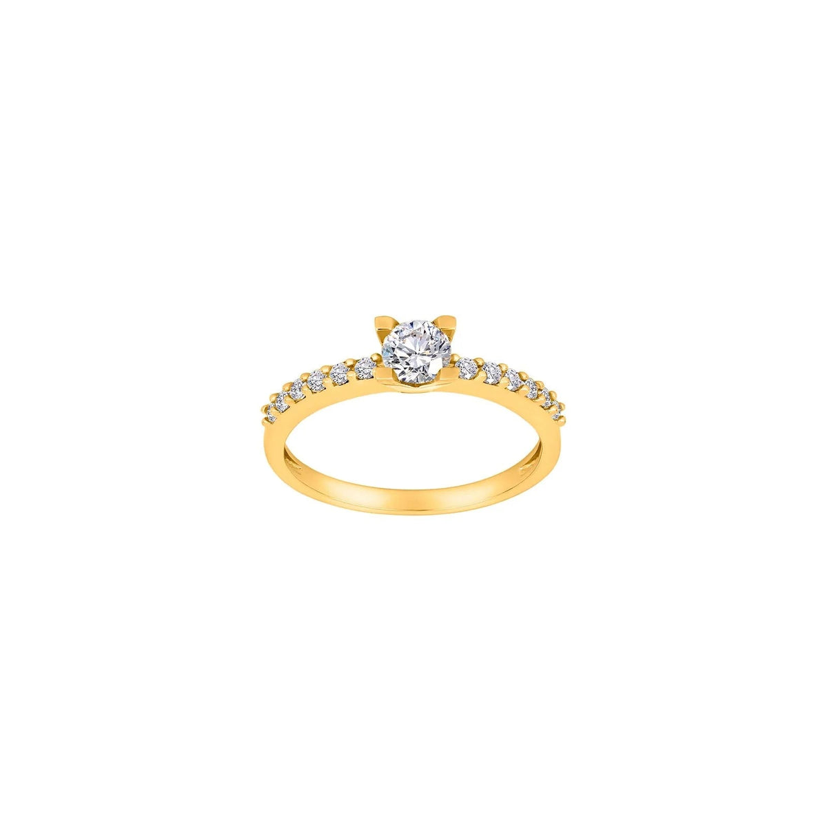 8kt. guldring m/cz - Urma.dk