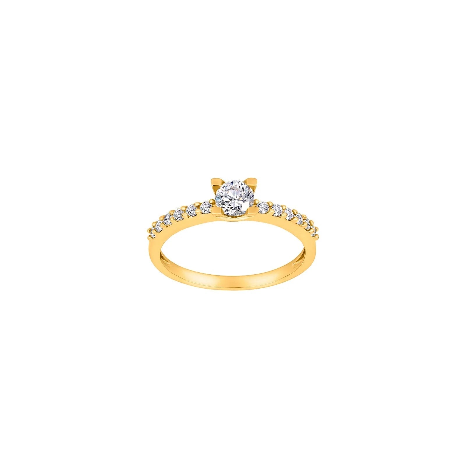 8kt. guldring m/cz - Urma.dk