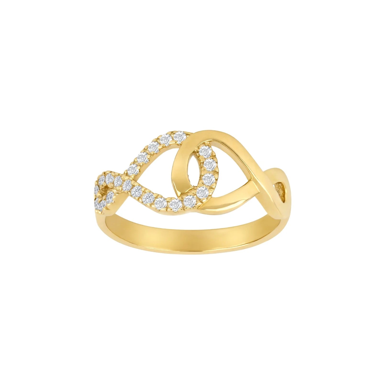 8kt. guldring m/cz - Urma.dk