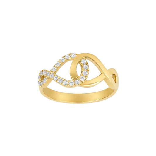 8kt. guldring m/cz - Urma.dk