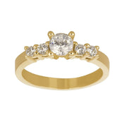 8kt. guldring m/cz - Urma.dk