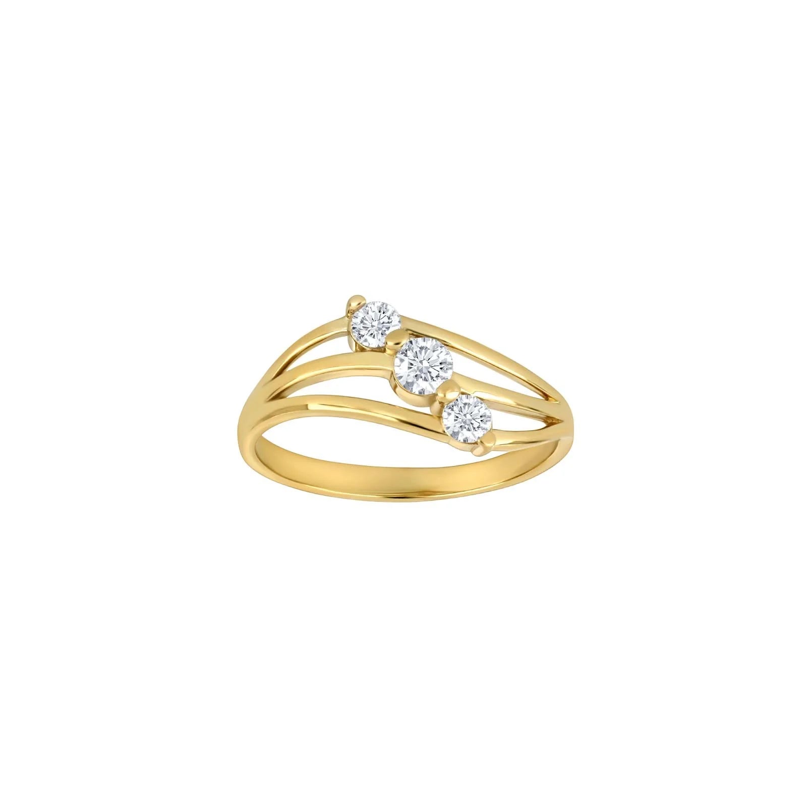 8kt. guldring m/cz - Urma.dk
