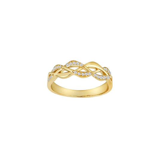 8kt. guldring m/cz - Urma.dk