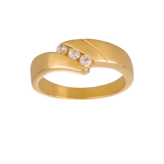 8kt. guldring m/cz - Urma.dk