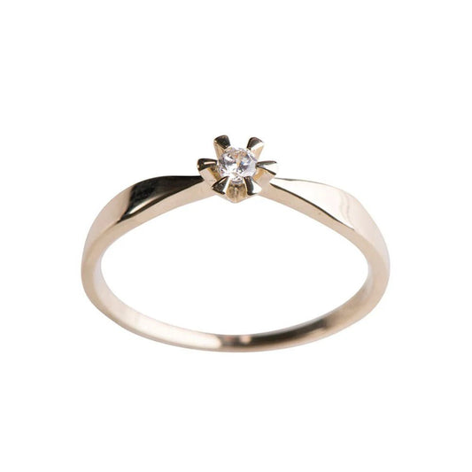 8kt. guldring m/cz - Urma.dk