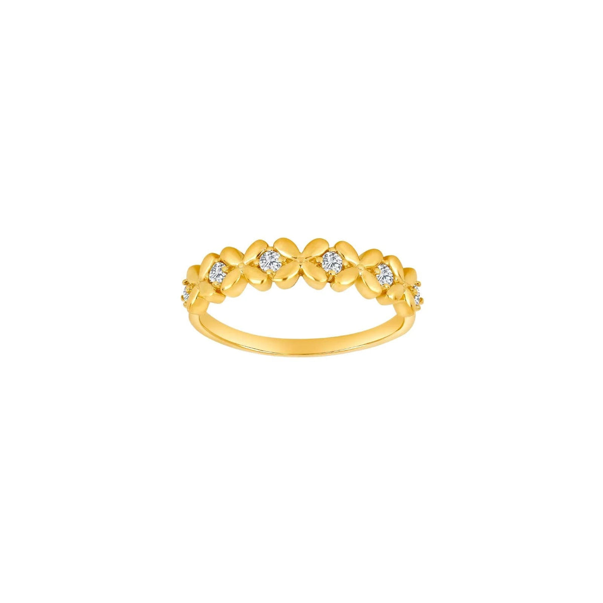 8kt. guldring m/cz - Urma.dk