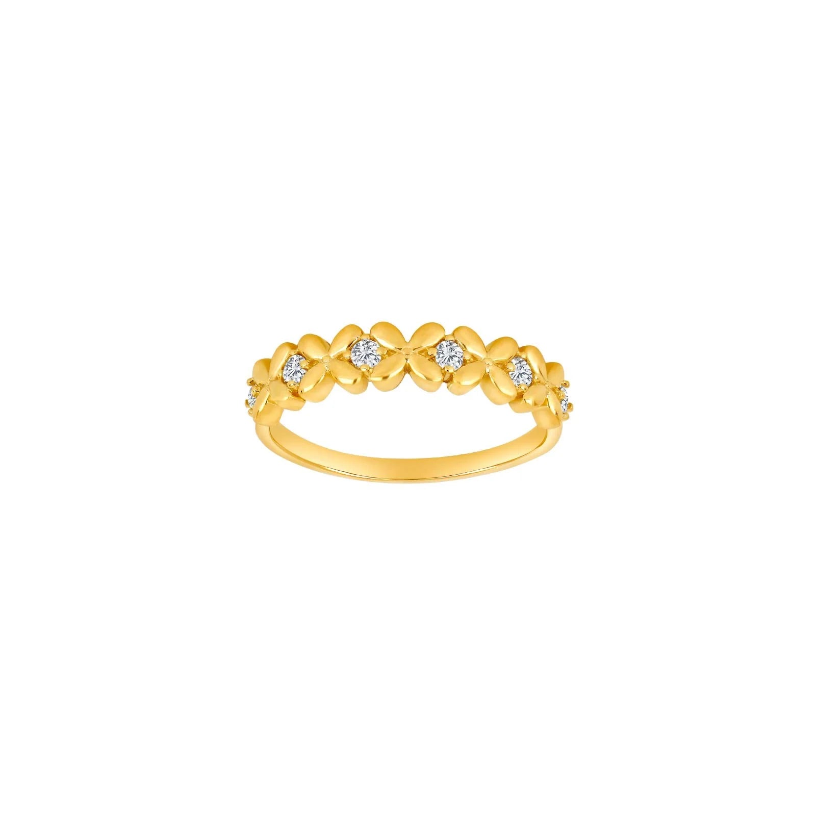 8kt. guldring m/cz - Urma.dk