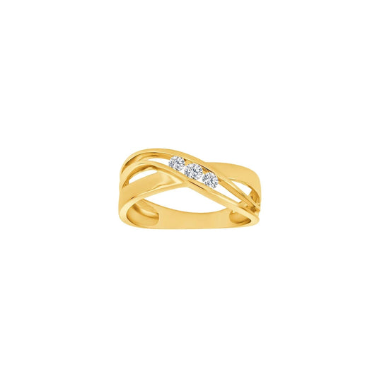 8kt. guldring m/cz - Urma.dk