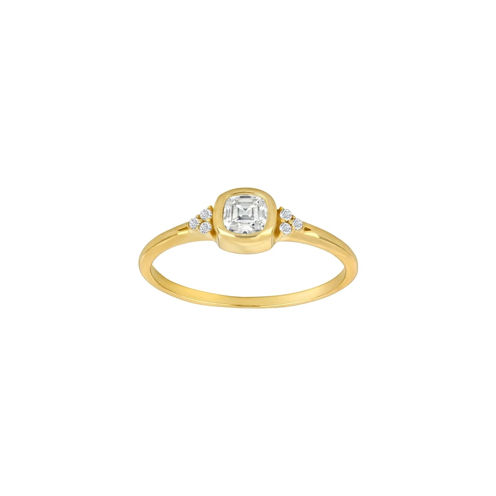 8kt. guldring m/cz - Urma.dk