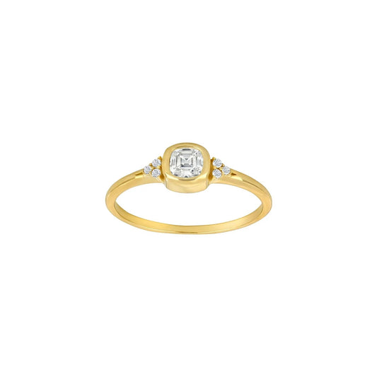 8kt. guldring m/cz - Urma.dk