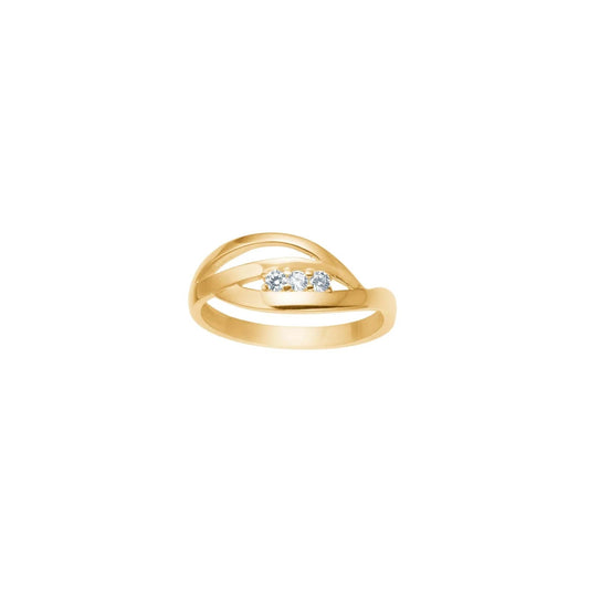 8kt. guldring m/cz - Urma.dk