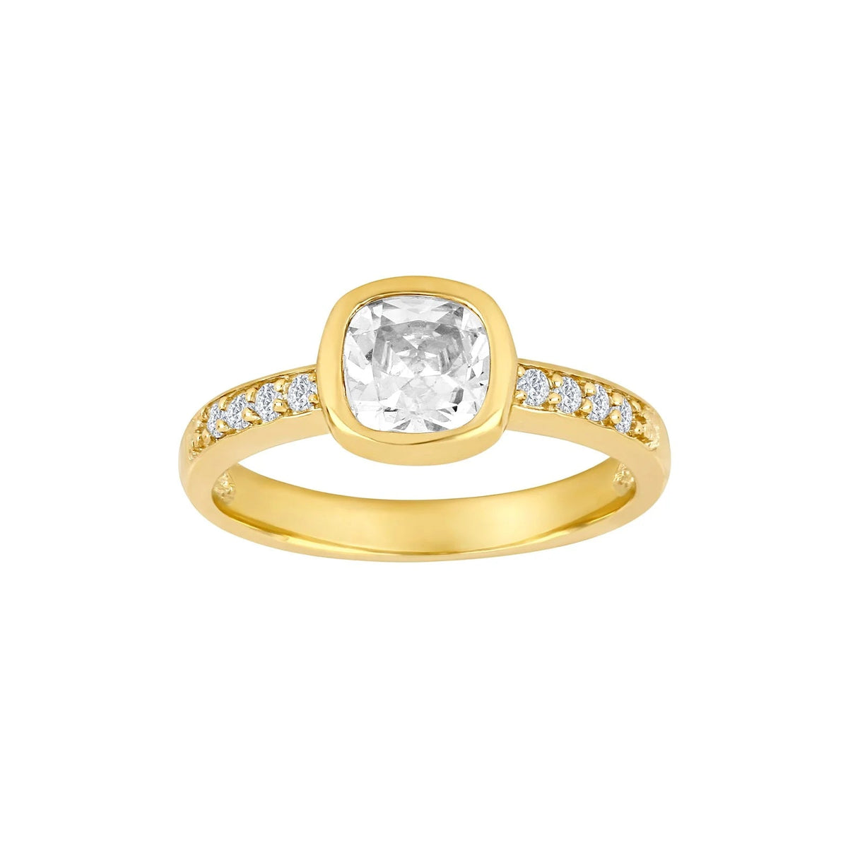 8kt. guldring m/cz - Urma.dk