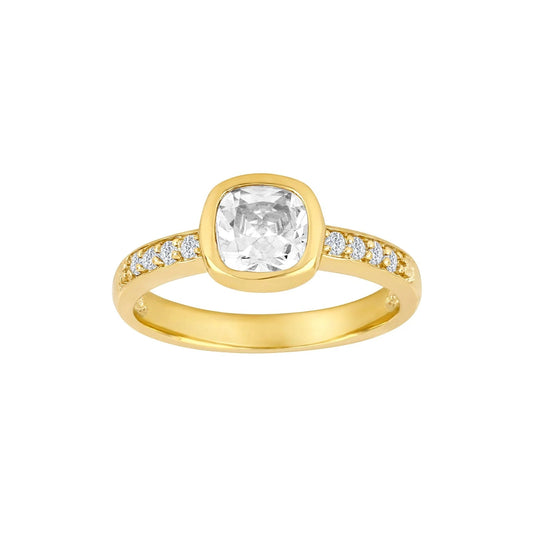 8kt. guldring m/cz - Urma.dk
