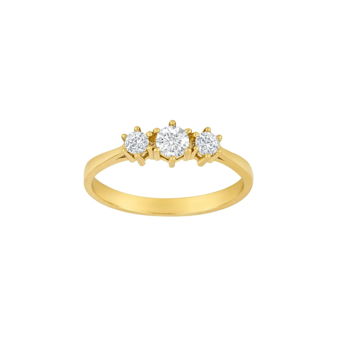 8kt. guldring m/cz - Urma.dk