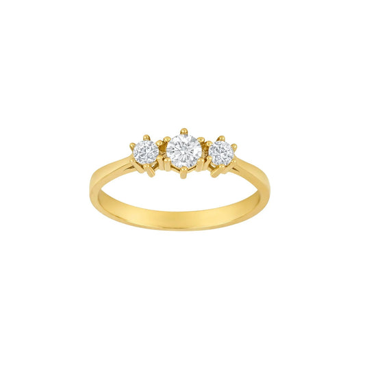 8kt. guldring m/cz - Urma.dk