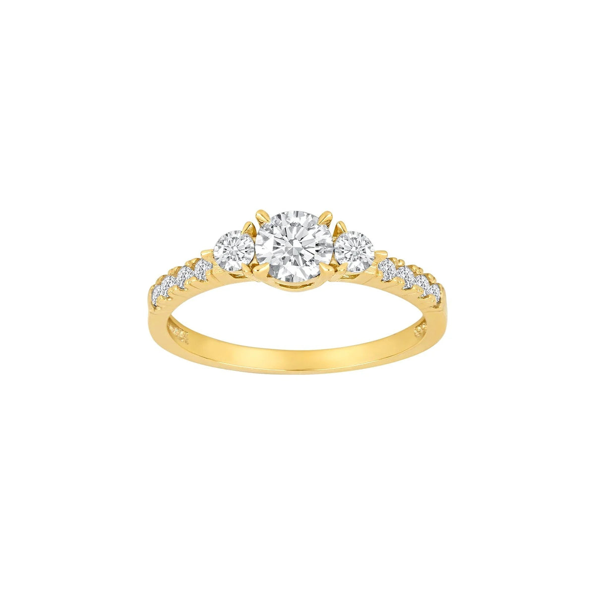 8kt. guldring m/cz - Urma.dk