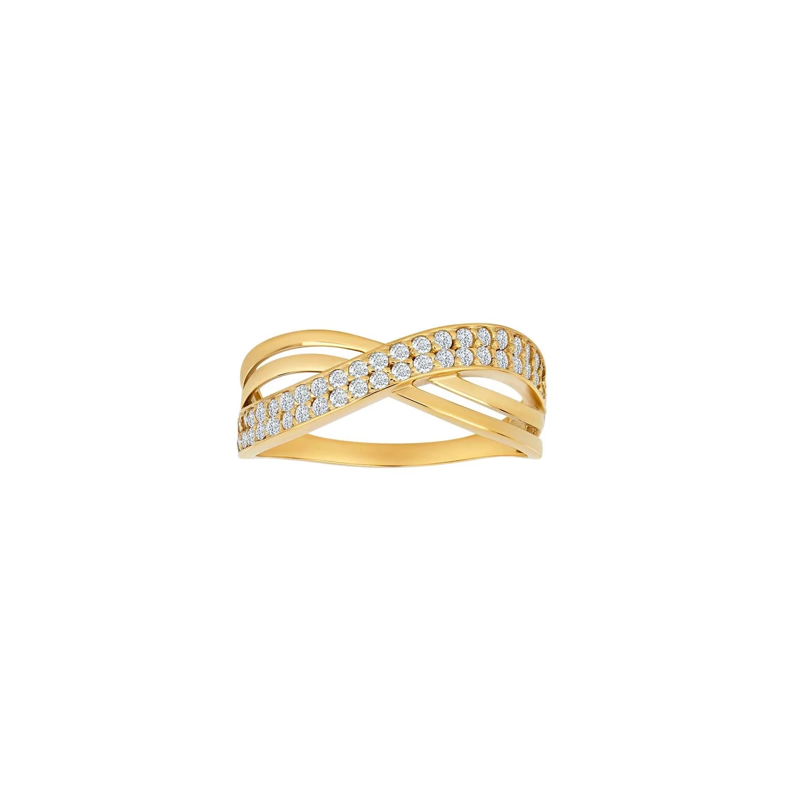 8kt. guldring m/cz - Urma.dk