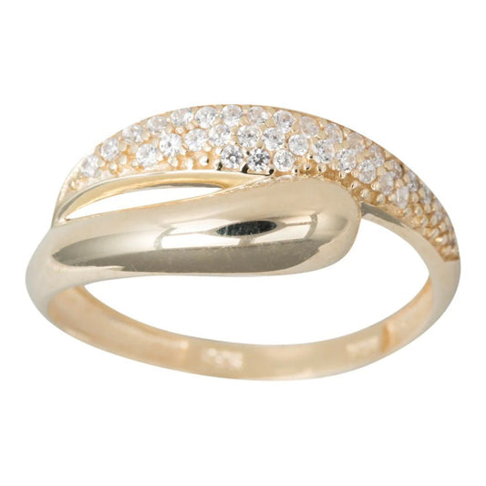 8kt. guldring m/cz - Urma.dk